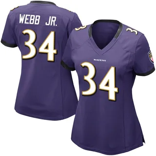 Lardarius Webb Jr. Baltimore Ravens Women's Limited Team Color Vapor Untouchable Nike Jersey - Purple