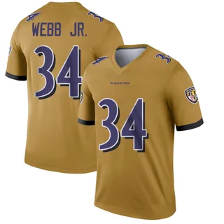 Lardarius Webb Jr. Baltimore Ravens Youth Legend Inverted Nike Jersey - Gold