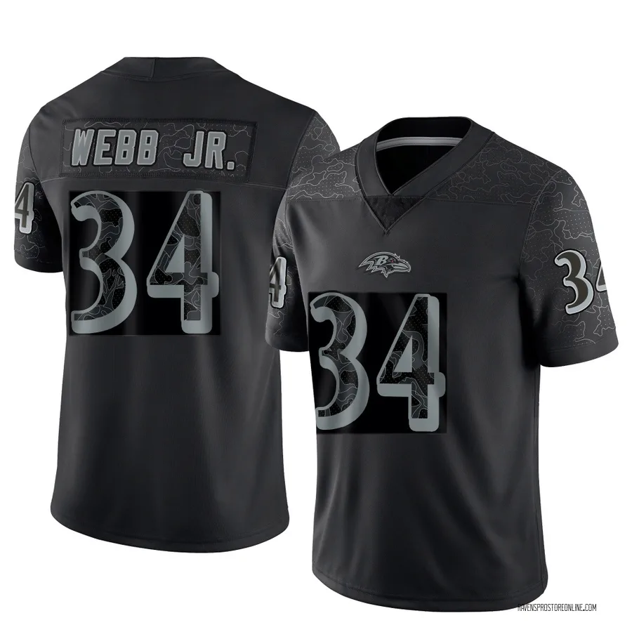 Lardarius Webb Jr. Baltimore Ravens Youth Limited Reflective Nike Jersey - Black