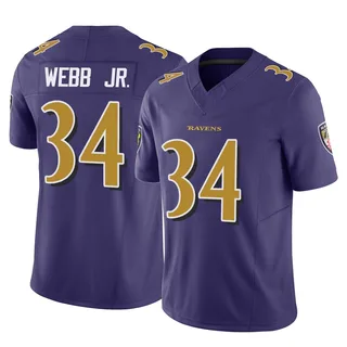 Lardarius Webb Jr. Baltimore Ravens Youth Limited Vapor F.U.S.E. Nike Jersey - Purple