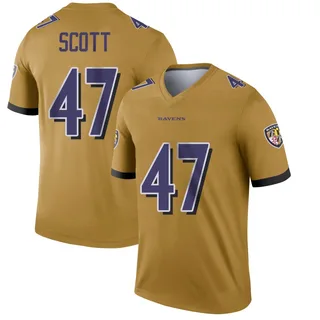 Lucas Scott Baltimore Ravens Men's Legend Inverted Nike Jersey - Gold