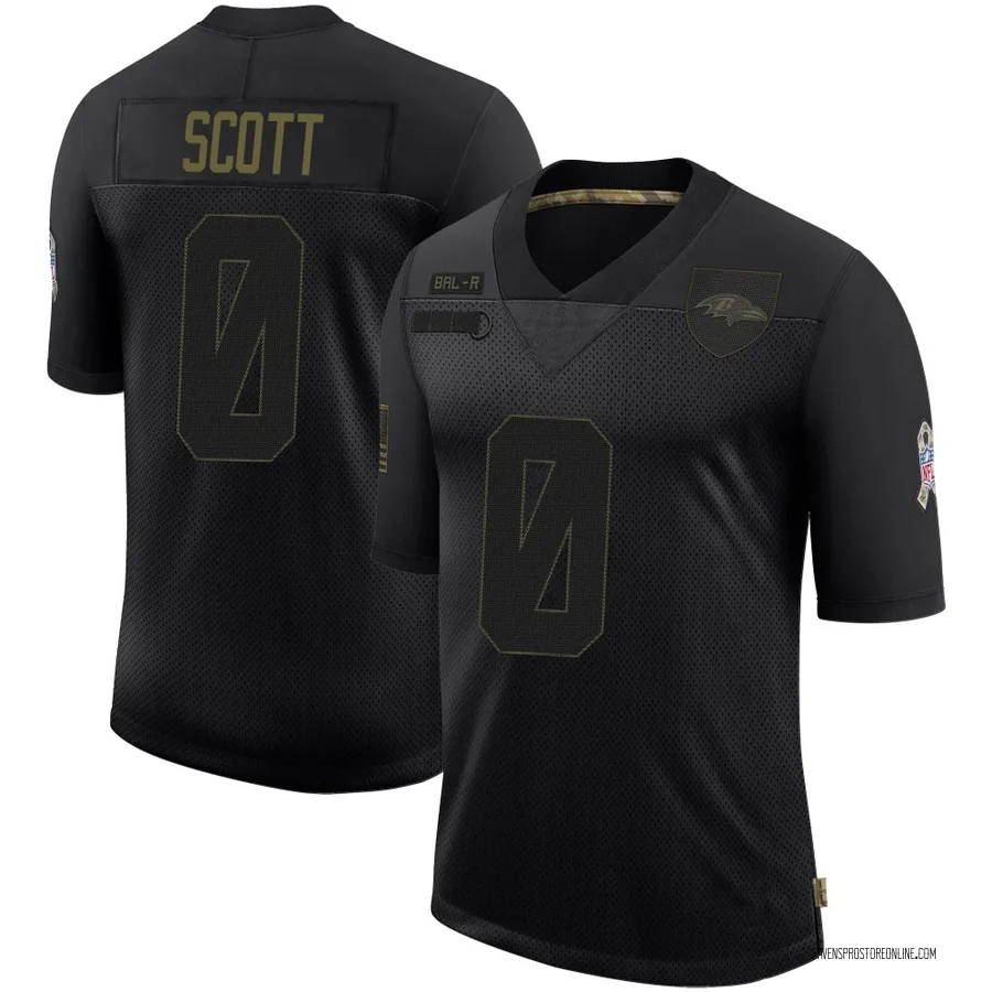 Lucas Scott Baltimore Ravens Men's Limited 2020 Salute To Service Nike Jersey - Black