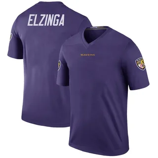 Luke Elzinga Baltimore Ravens Men's Color Rush Legend Nike Jersey - Purple
