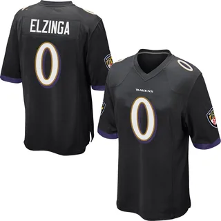 Luke Elzinga Baltimore Ravens Men's Game Nike Jersey - Black