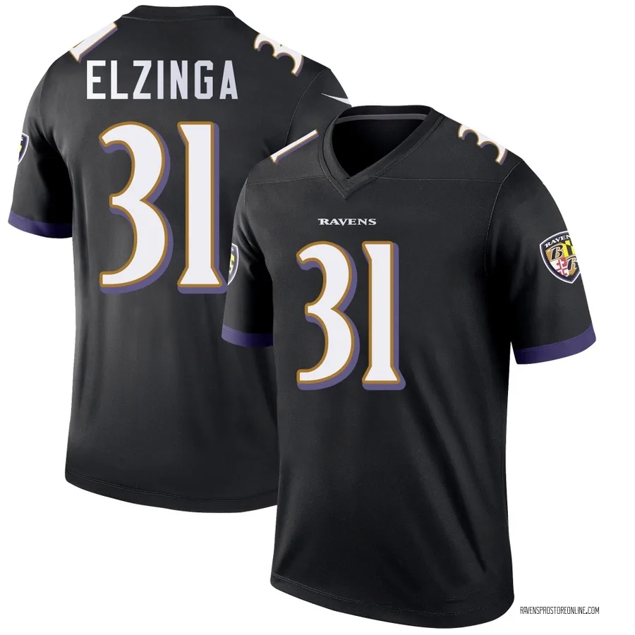 Luke Elzinga Baltimore Ravens Men's Legend Nike Jersey - Black