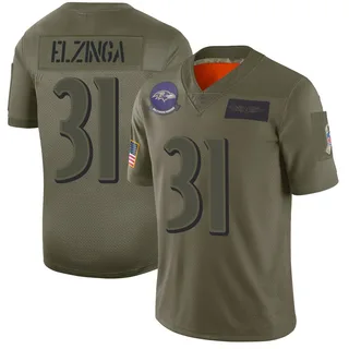 Luke Elzinga Baltimore Ravens Men's Limited 2019 Salute to Service Nike Jersey - Camo