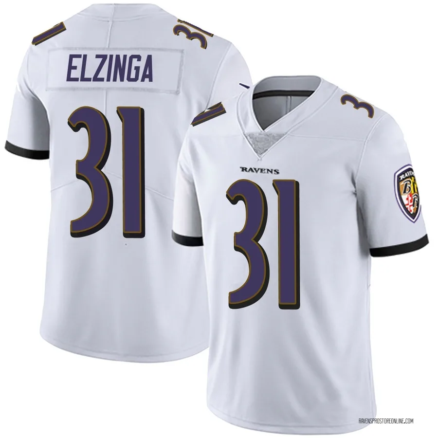 Luke Elzinga Baltimore Ravens Men's Limited Vapor Untouchable Nike Jersey - White