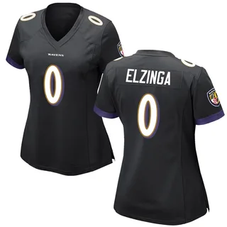 Luke Elzinga Baltimore Ravens Women's Game Nike Jersey - Black