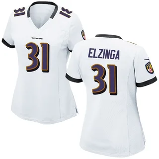 Luke Elzinga Baltimore Ravens Women's Game Nike Jersey - White