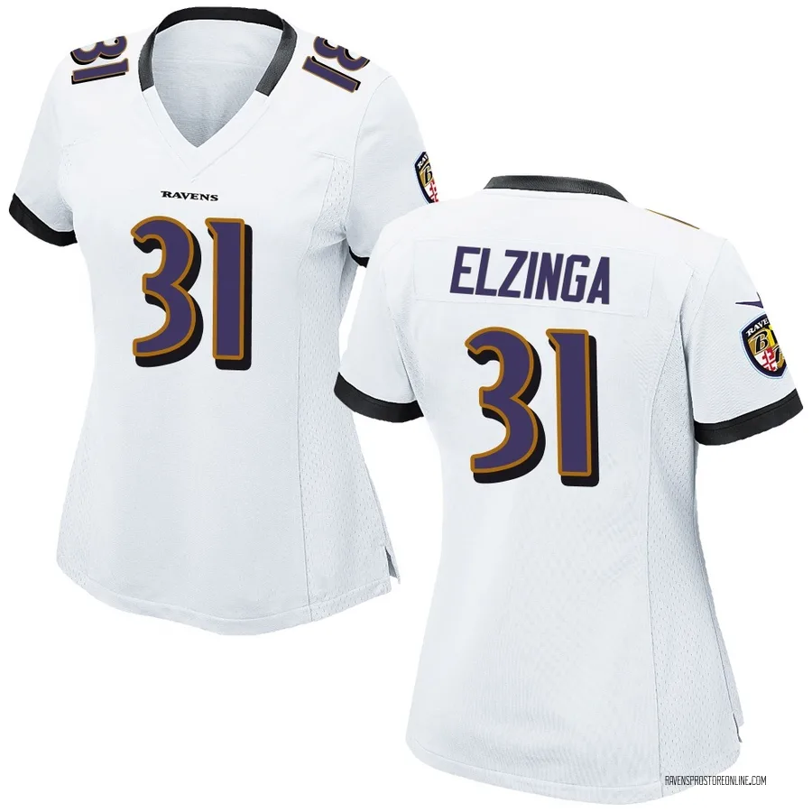 Luke Elzinga Baltimore Ravens Women's Game Nike Jersey - White