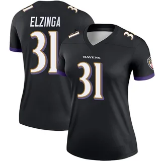 Luke Elzinga Baltimore Ravens Women's Legend Nike Jersey - Black