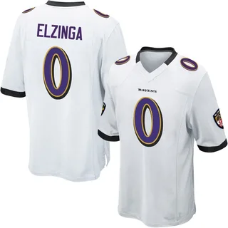 Luke Elzinga Baltimore Ravens Youth Game Nike Jersey - White
