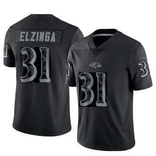 Luke Elzinga Baltimore Ravens Youth Limited Reflective Nike Jersey - Black
