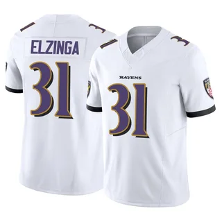 Luke Elzinga Baltimore Ravens Youth Limited Vapor F.U.S.E. Nike Jersey - White