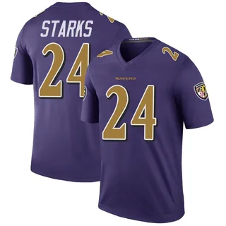 Malaki Starks Baltimore Ravens Men's Color Rush Legend Jersey - Purple
