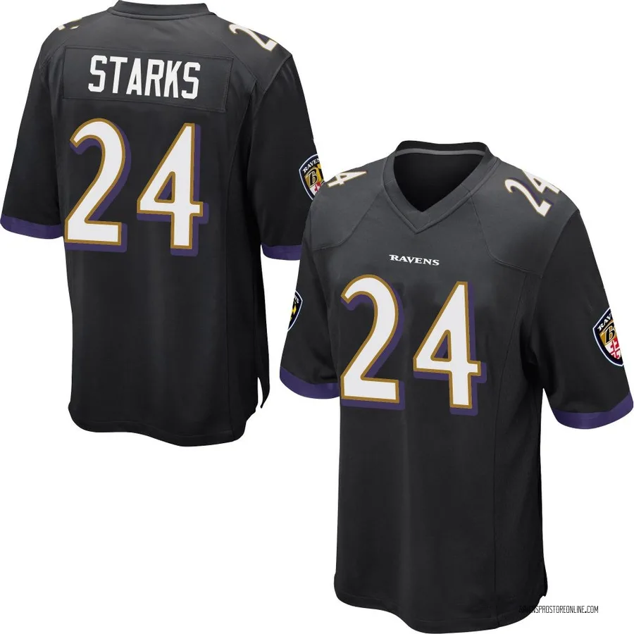 Malaki Starks Baltimore Ravens Men's Game Nike Jersey - Black