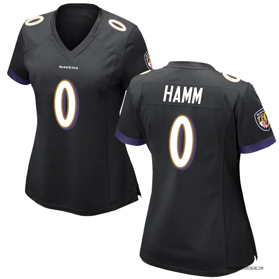 Malik Hamm Baltimore Ravens Women's Game Nike Jersey - Black