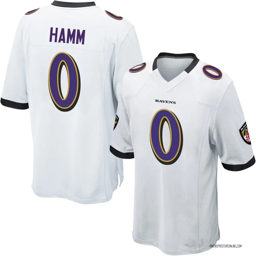Malik Hamm Baltimore Ravens Youth Game Nike Jersey - White