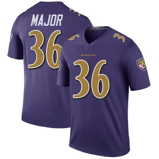 Marcus Major Baltimore Ravens Men's Color Rush Legend Nike Jersey - Purple