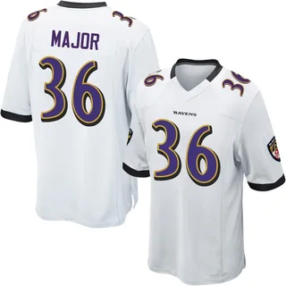 Marcus Major Baltimore Ravens Men's Game Nike Jersey - White