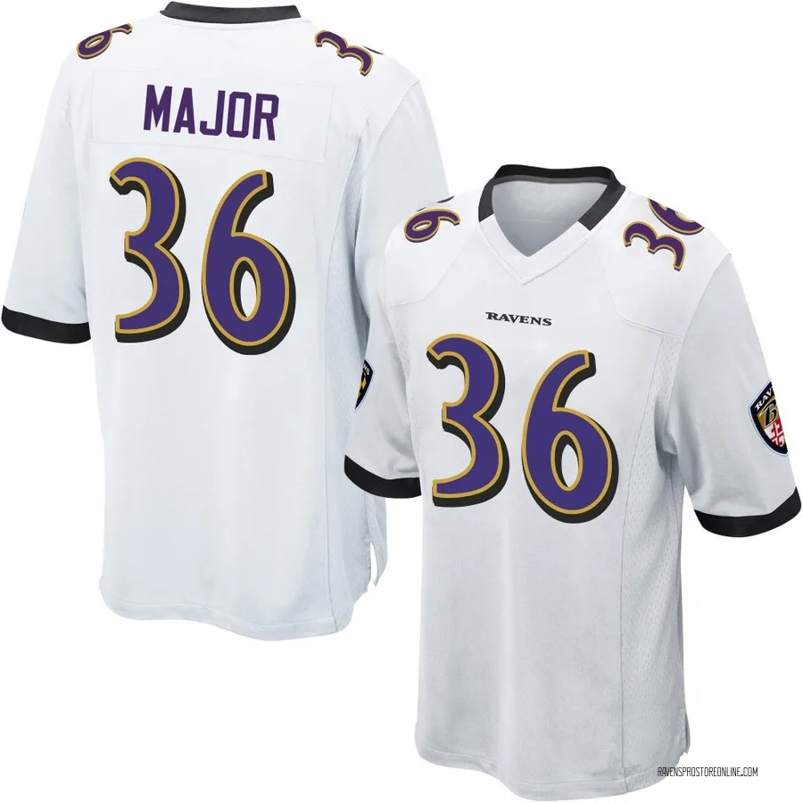 Marcus Major Baltimore Ravens Men's Game Nike Jersey - White