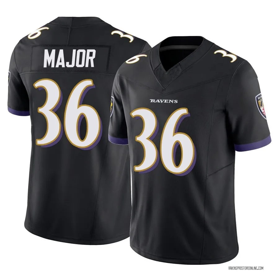 Marcus Major Baltimore Ravens Men's Limited Vapor F.U.S.E. Nike Jersey - Black