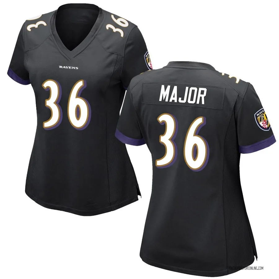 Marcus Major Baltimore Ravens Women's Game Nike Jersey - Black