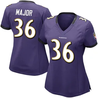 Marcus Major Baltimore Ravens Women's Limited Team Color Vapor Untouchable Nike Jersey - Purple