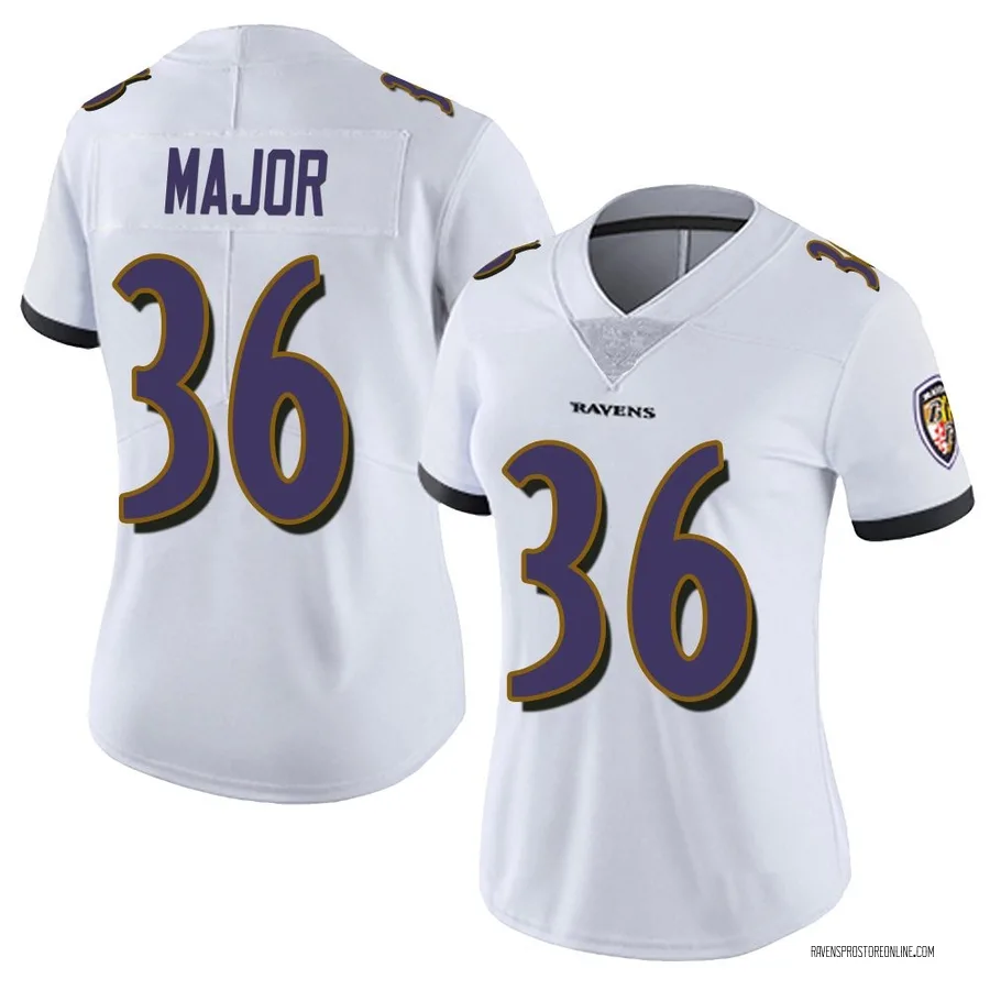 Marcus Major Baltimore Ravens Women's Limited Vapor Untouchable Nike Jersey - White