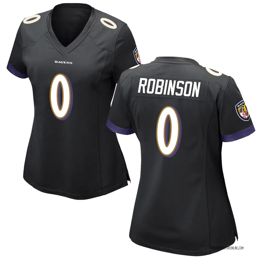 Marquise Robinson Baltimore Ravens Women's Game Nike Jersey - Black