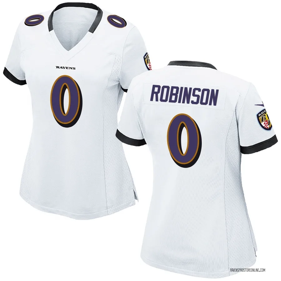Marquise Robinson Baltimore Ravens Women's Game Nike Jersey - White