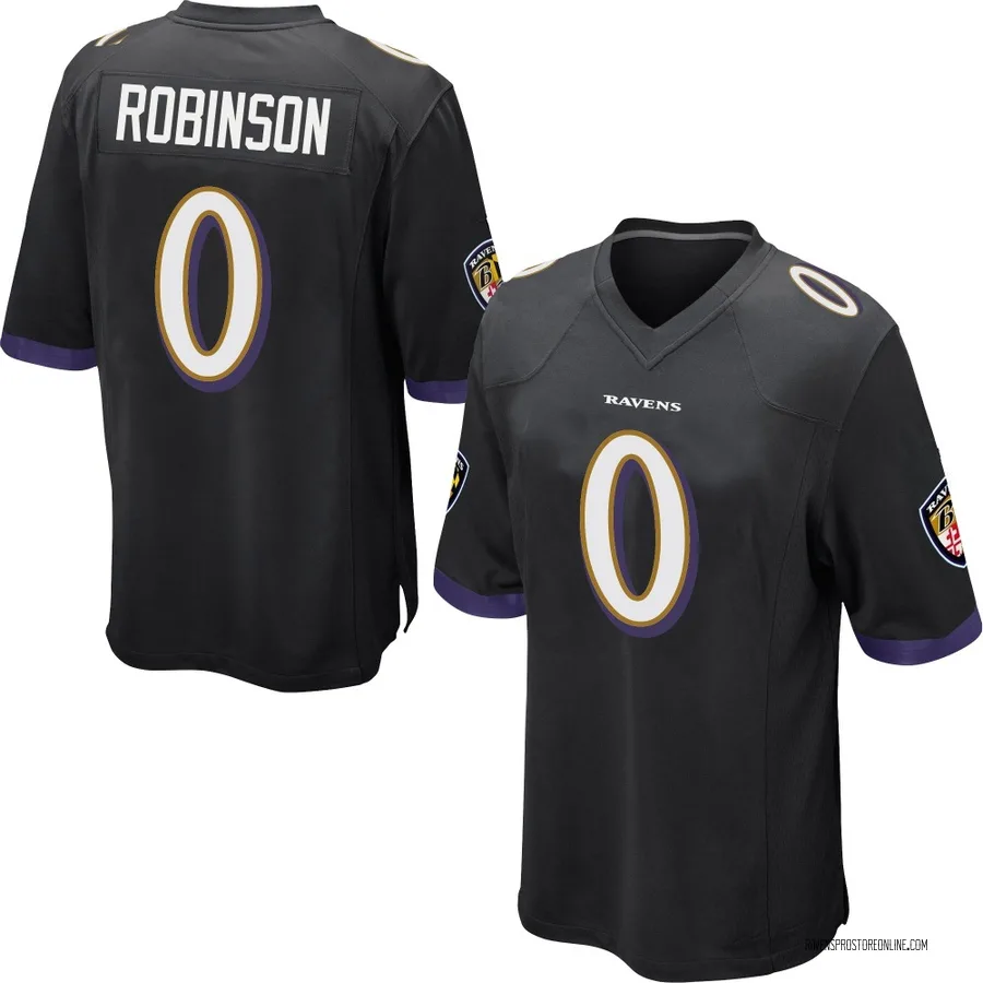 Marquise Robinson Baltimore Ravens Youth Game Nike Jersey - Black