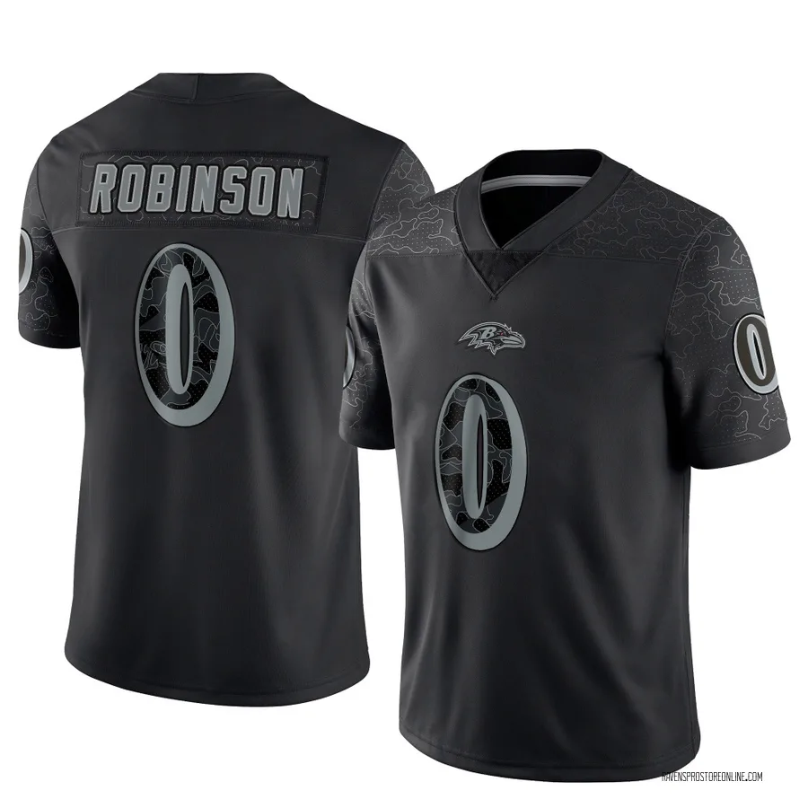 Marquise Robinson Baltimore Ravens Youth Limited Reflective Nike Jersey - Black