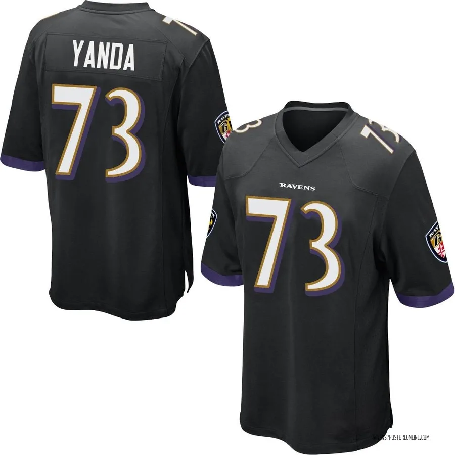 Marshal Yanda Baltimore Ravens Men's Game Nike Jersey - Black