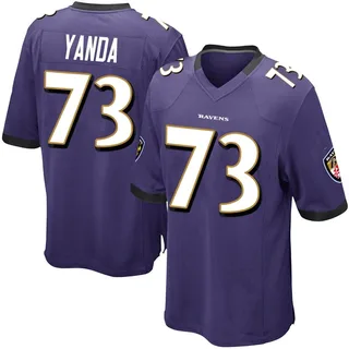 Marshal Yanda Baltimore Ravens Men's Game Team Color Nike Jersey - Purple