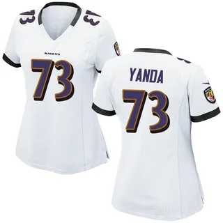 Marshal Yanda Baltimore Ravens Women's Game Nike Jersey - White