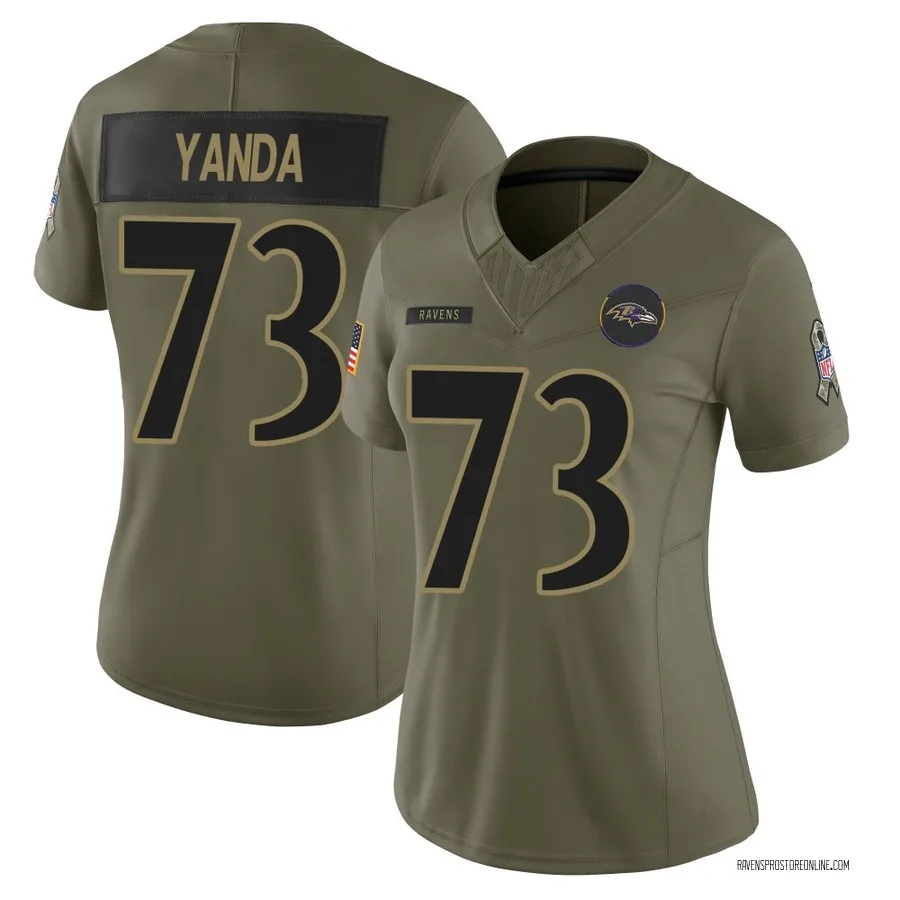 Marshal Yanda Baltimore Ravens Women's Limited 2025 Salute to Service Nike Jersey - Olive