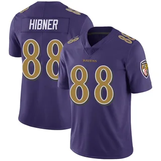 Matthew Hibner Baltimore Ravens Men's Limited Color Rush Vapor Untouchable Nike Jersey - Purple