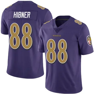 Matthew Hibner Baltimore Ravens Men's Limited Team Color Vapor Untouchable Nike Jersey - Purple