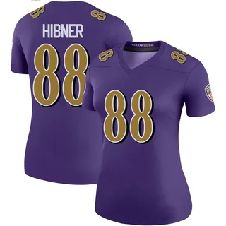 Matthew Hibner Baltimore Ravens Women's Color Rush Legend Nike Jersey - Purple