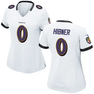 Matthew Hibner Baltimore Ravens Women's Game Nike Jersey - White
