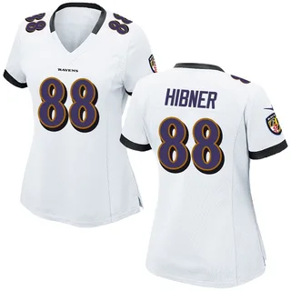 Matthew Hibner Baltimore Ravens Women's Game Nike Jersey - White