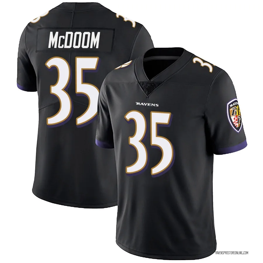 Matthew McDoom Baltimore Ravens Men's Limited Alternate Vapor Untouchable Nike Jersey - Black