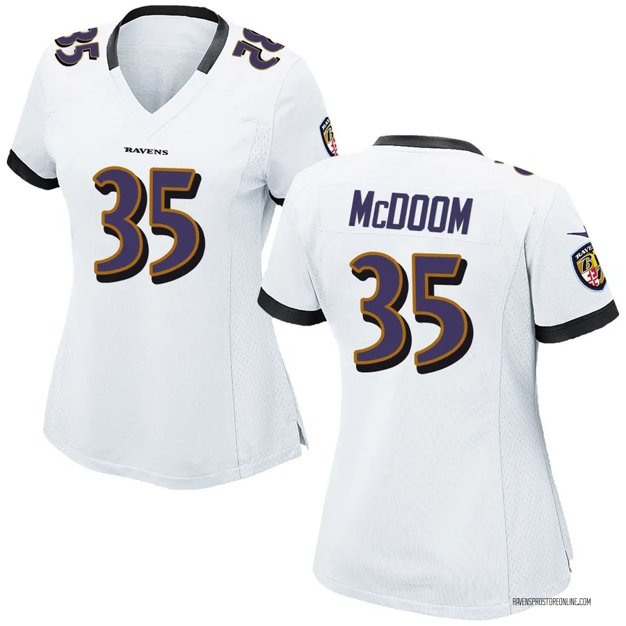 Matthew McDoom Baltimore Ravens Women's Game Nike Jersey - White