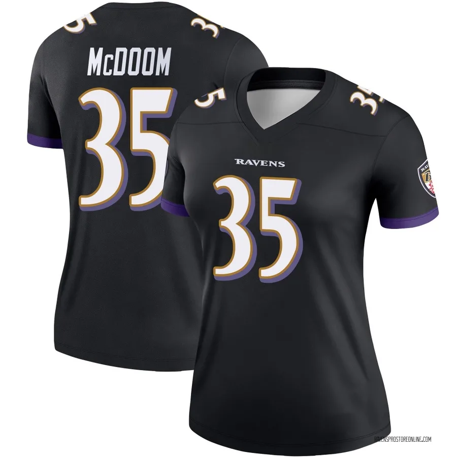 Matthew McDoom Baltimore Ravens Women's Legend Nike Jersey - Black