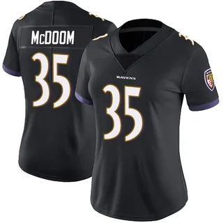 Matthew McDoom Baltimore Ravens Women's Limited Alternate Vapor Untouchable Nike Jersey - Black
