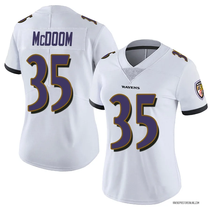 Matthew McDoom Baltimore Ravens Women's Limited Vapor Untouchable Nike Jersey - White
