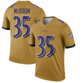 Matthew McDoom Baltimore Ravens Youth Legend Inverted Nike Jersey - Gold