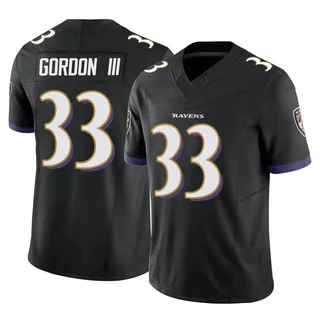 Melvin Gordon III Baltimore Ravens Men's Limited Vapor F.U.S.E. Nike Jersey - Black