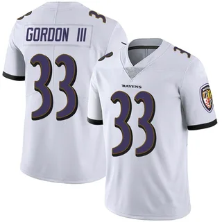 Melvin Gordon III Baltimore Ravens Men's Limited Vapor Untouchable Nike Jersey - White
